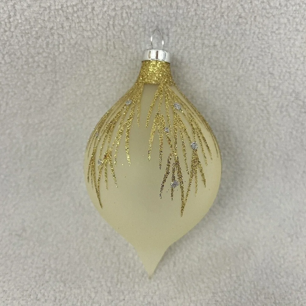 Vintage Glass Christmas Tree Ornament Lot Noel Nativity Teardrop Victorian Style
